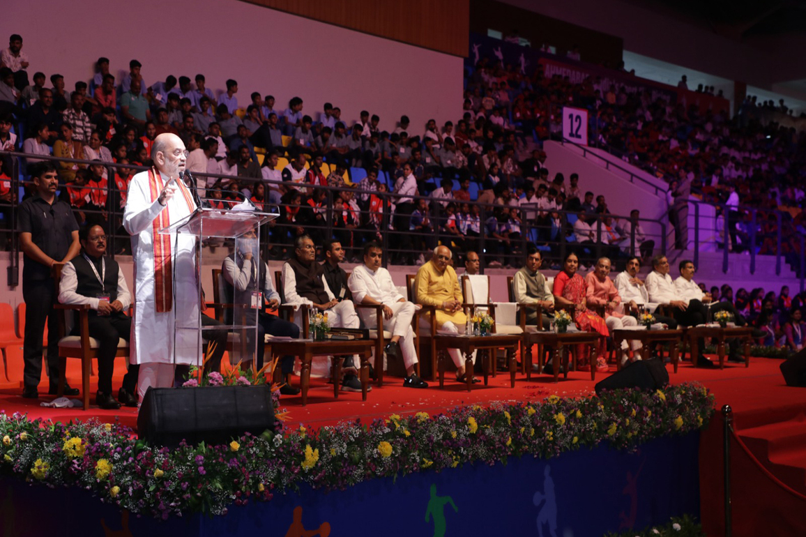 Gujarat: Amit Shah dedicates Veer Savarkar Sports Complex to the nation