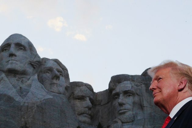 Trump Addresses Mount Rushmore Crowd Without a Mask
