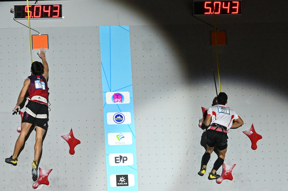 #(SP)CHINA-JIANGSU-SUZHOU-SPORT CLIMBING-IFSC WORLD CUP-SPEED-MEN (CN)