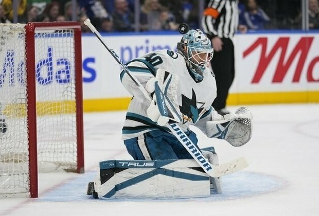 Sharks' Alexandar Georgiev returns to Colorado to face Avs