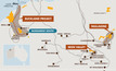 BC Iron Pilbara operations map.