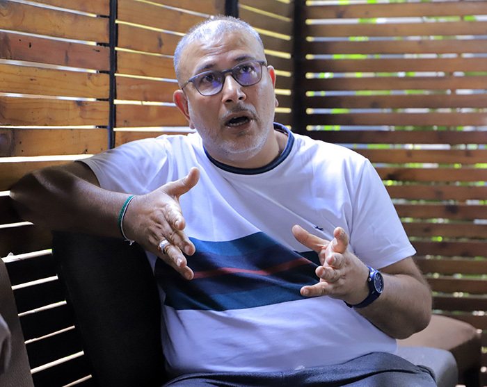  ipu uparelia stresses a point  to  members on why he decided to come in the race for the management of  hoto by ohnson ere