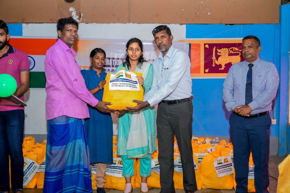 India distributes dry ration packets to over 80 Cyclone Ditwah affected families in SL