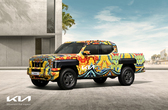 Kia reveals camouflage for debut Tasman pickup truck