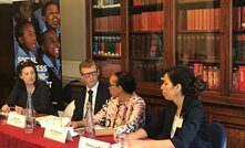  Principles panel: NRGI's Audrey Gaughran, ICMM's Aidan Davy, the World Bank's Sheila Khama and Oxfam's Maria Lya Ramos. PICTURE: ICMM