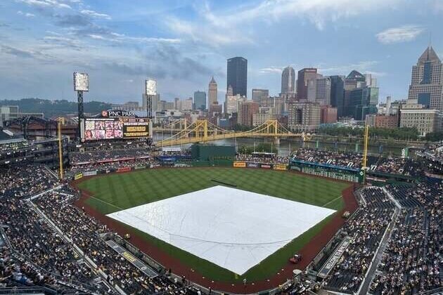 Rain postpones Brewers-Pirates; set for split DH on Saturday