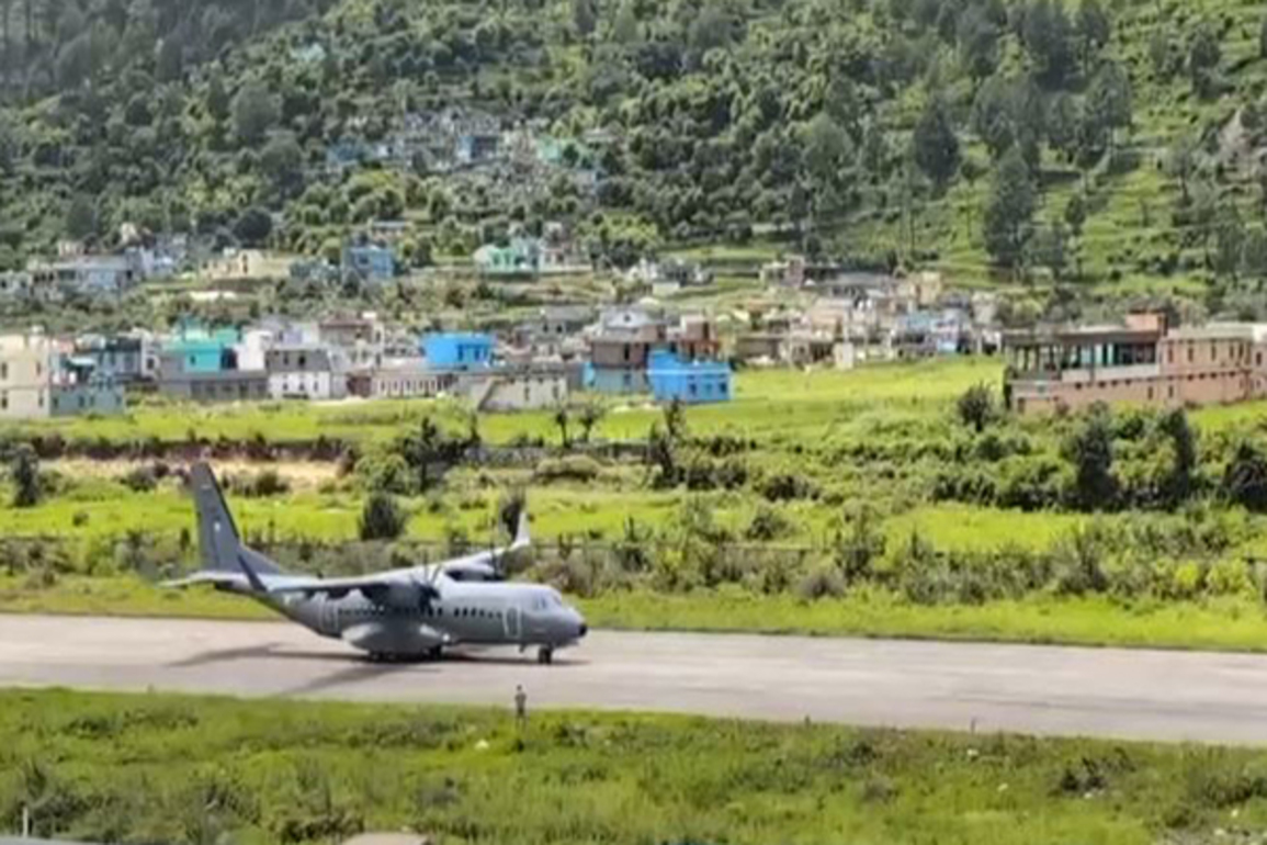 C295 lands in Uttarkashi's Dharasu with relief material