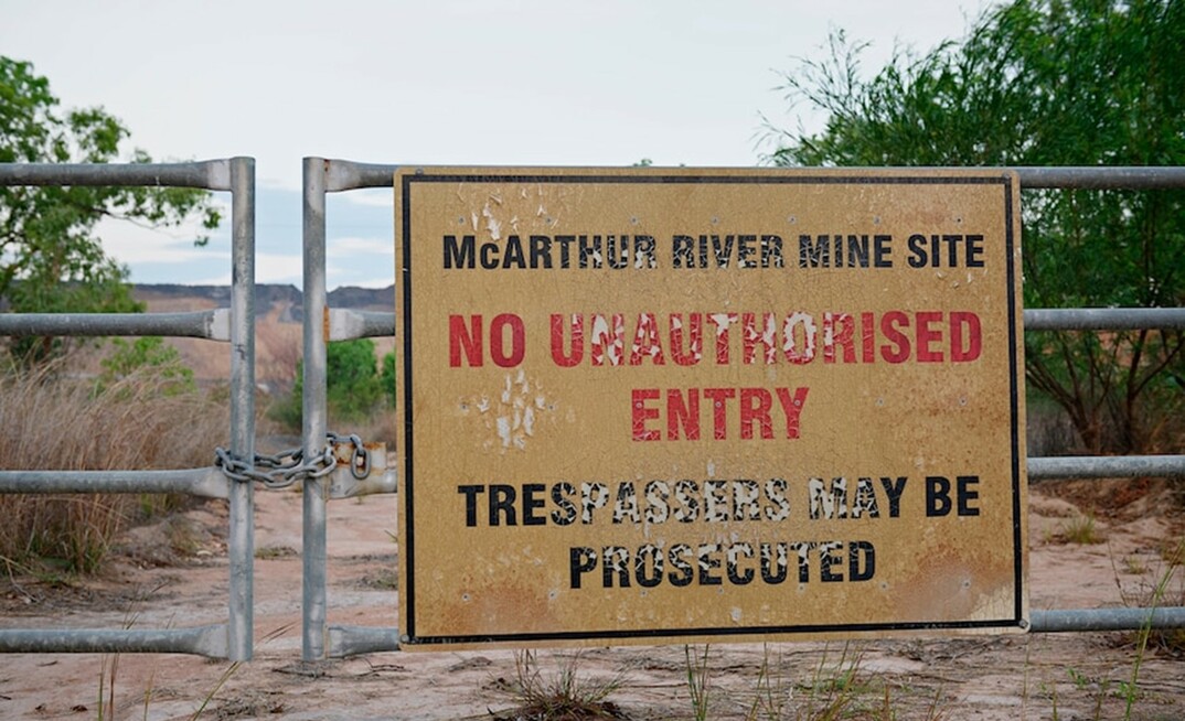  McArthur River mine welcome sign