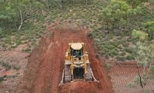 Clearing drill pads at Lady Tresca ready for drilling