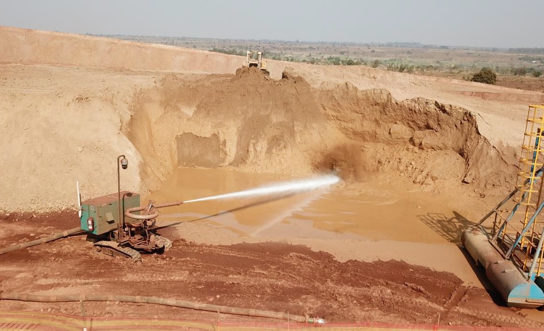 Hydraulic mining at Kasiya