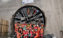  The breakthrough of TBM Annie the shaft at Tideway’s Chambers Wharf site as part of the work on London’s super sewer