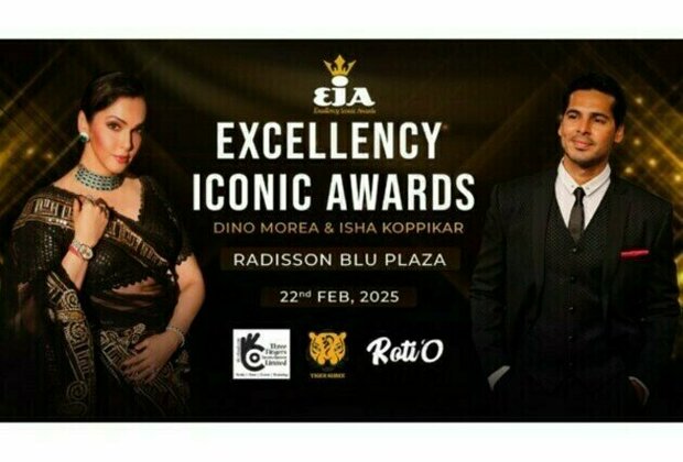 Three Fingers Entertainment Presents the Excellency Iconic Awards 2025 featuring Isha Koppikar and Dino Morea