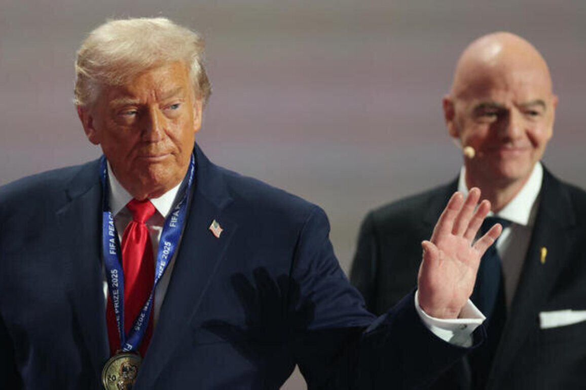 FIFA president Infantino defends giving peace prize to Trump