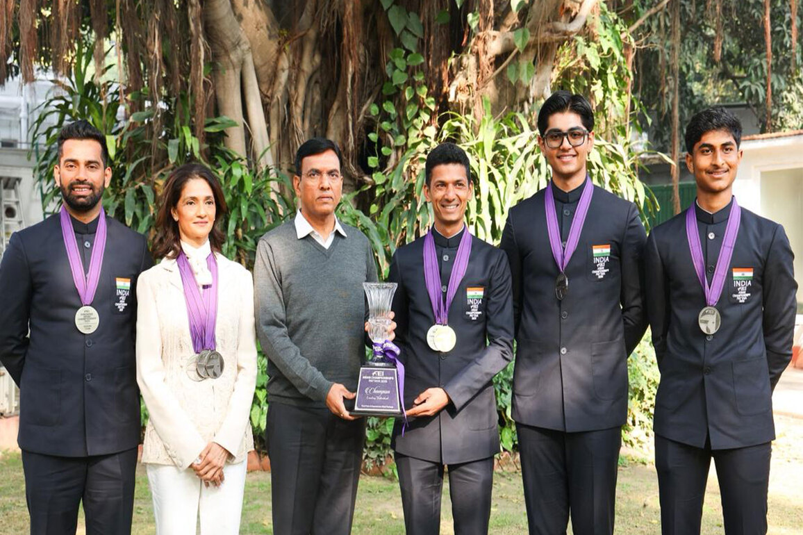 Union Minister Mansukh Mandaviya felicitates historic equestrian medalists; highlights how India's revamped sports ecosystem is driving landmark first-time medals