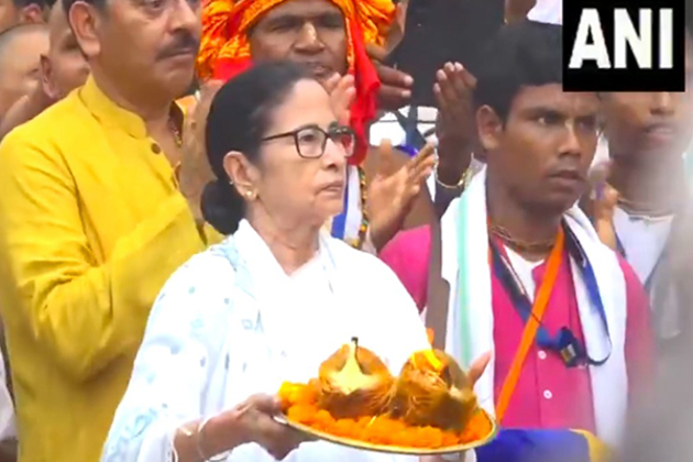 West Bengal CM Mamata Banerjee participates in first Rath Yatra at Jagannath Temple in Digha