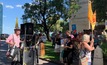  Noisy protest against Burrup Hub plans in parliament 