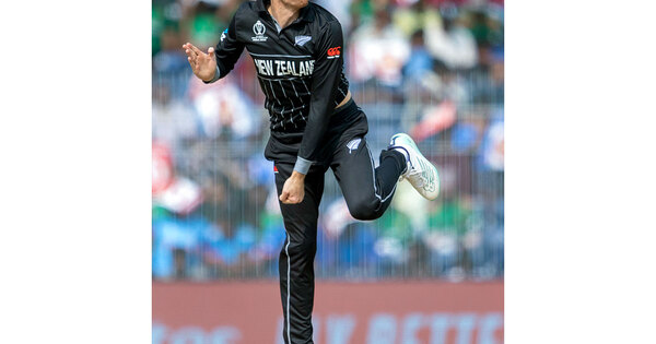   Thinking about what were likely to get at T20 WC : Mitchell Santner after New Zealand 50 - run win over India