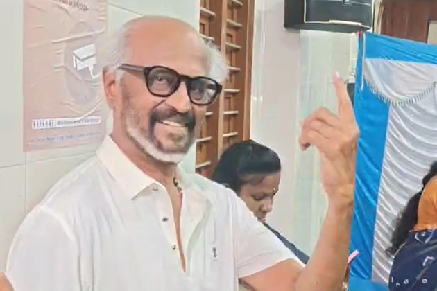 Tamil Nadu polls: Superstar Rajinikanth casts his vote in Chennai