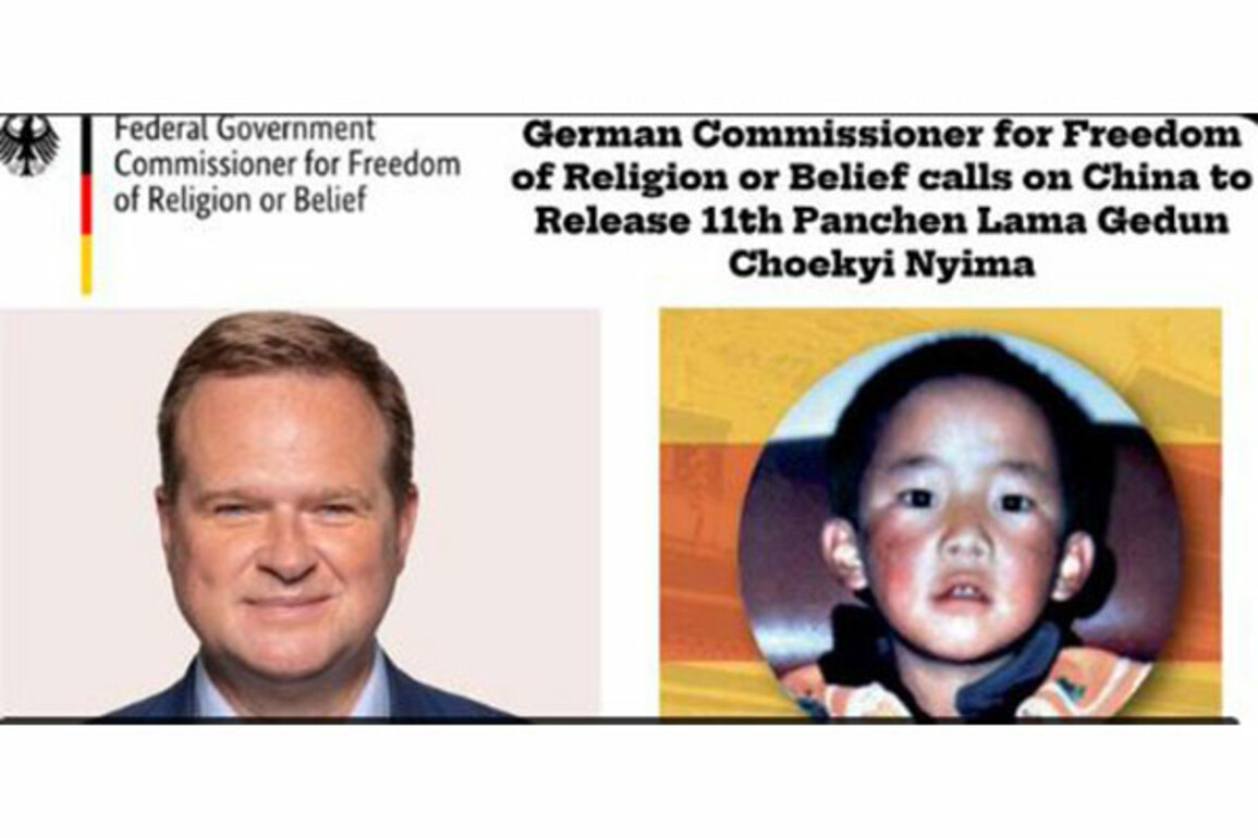 German commissioner urges China to free 11th Panchen Lama, end interference in Tibetan religious practices
