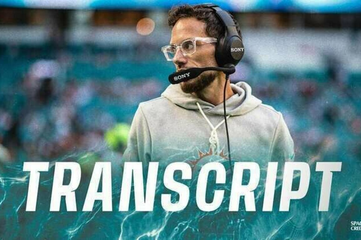 Transcript: Mike McDaniel's Media Availability - Sep 12