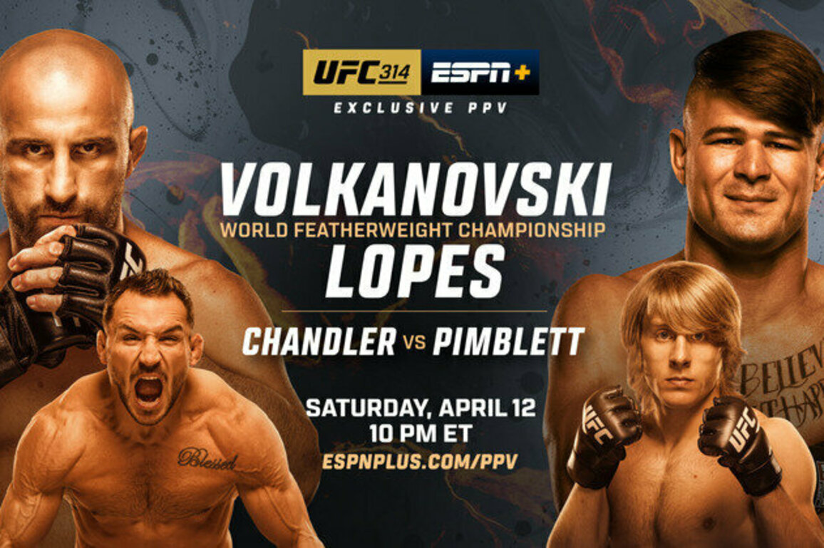 UFC 314: Volkanovski vs. Lopes | Saturday, April 12