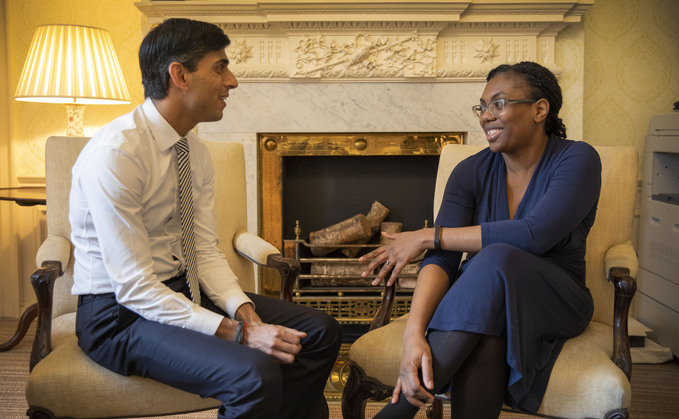 Outgoing Conservative party leader Rishi Sunak and prospective successor Kemi Badenoch  / Credit: HM Treasury