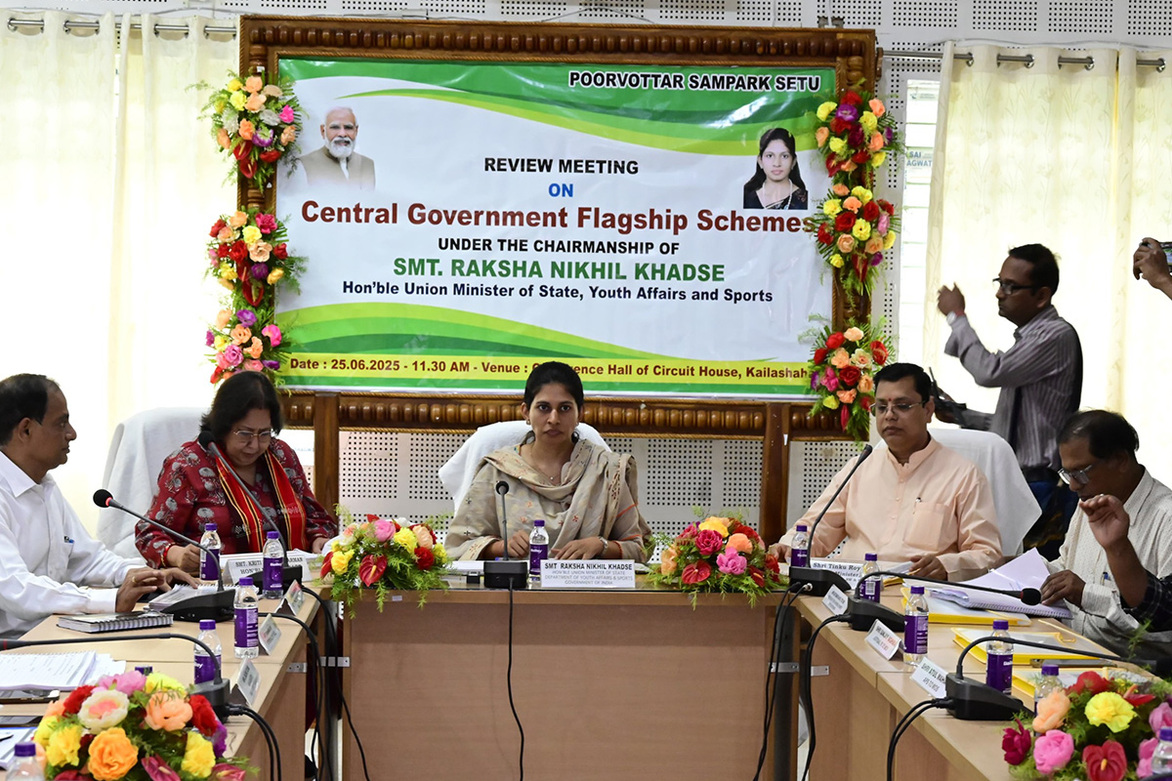 Union Minister Raksha Khadse pitches for sports, tourism-led development, intensifying My Bharat outreach in Tripura's Unakoti
