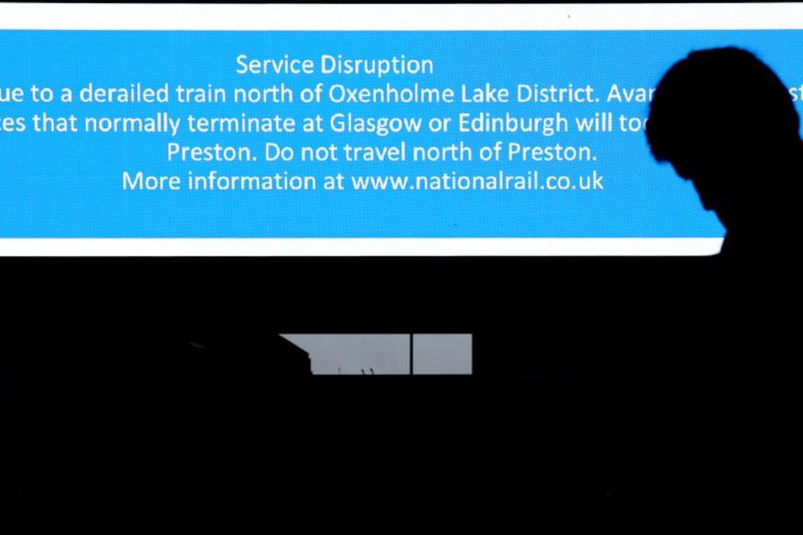 Train derailment in Britain injures four, disrupts rail line