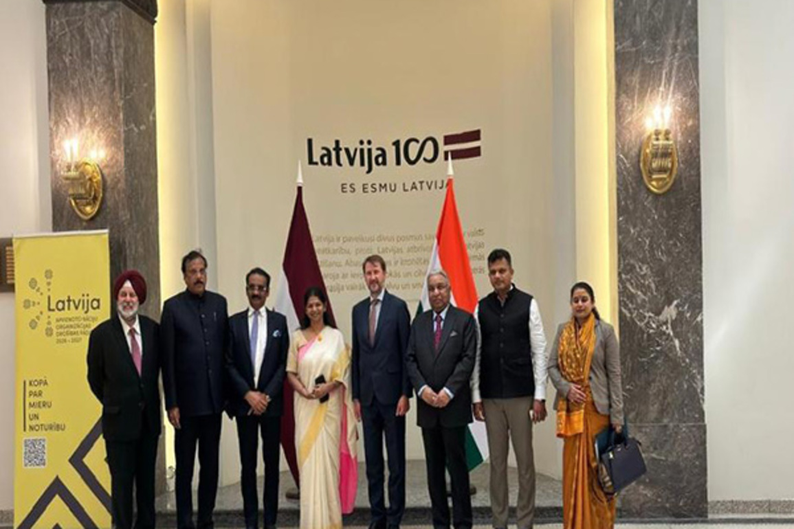 All-party delegation led by DMK MP Kanimozhi meets Latvian officials in Riga