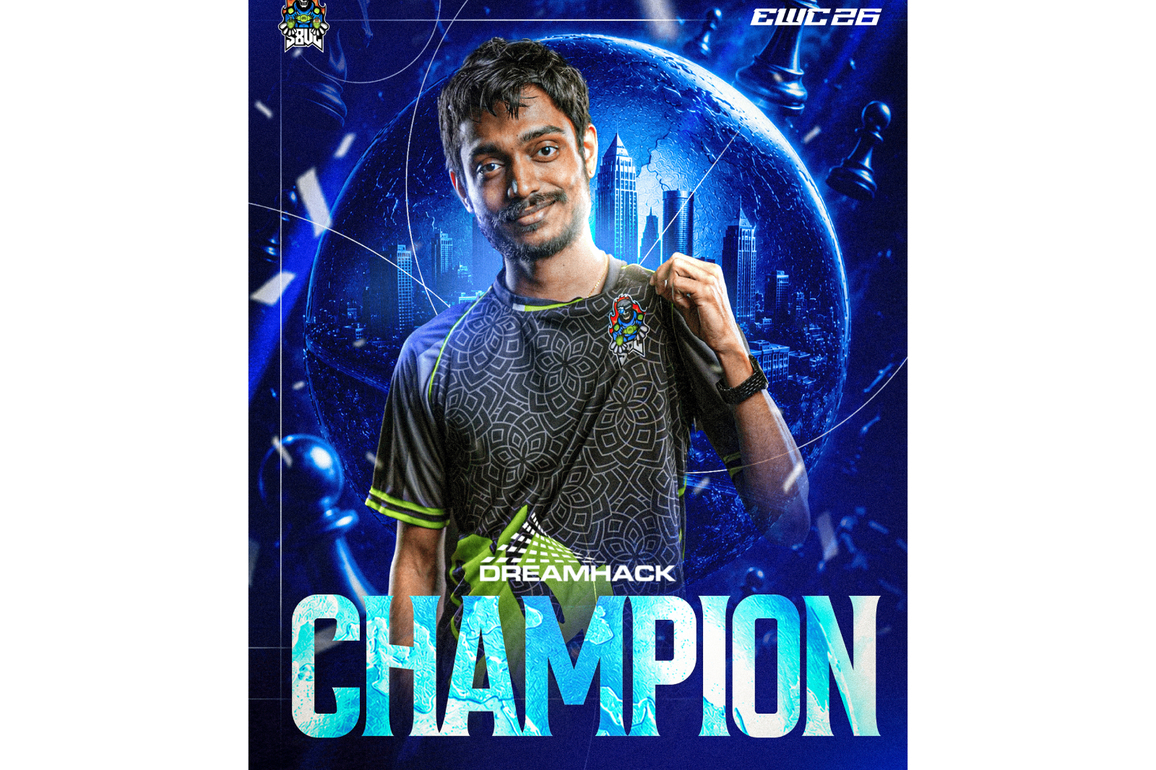 S8UL's Aravindh Chithambaram becomes first Indian Chess player to qualify for Esports World Cup 2026