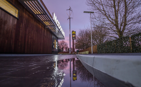 The kerb stones at McDonald’s first Net Zero Carbon restaurant in Market Drayton are each made from 182 recycled plastic bottles | Credit: McDonald's
