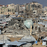 MIDEAST-GAZA CITY-TENTS