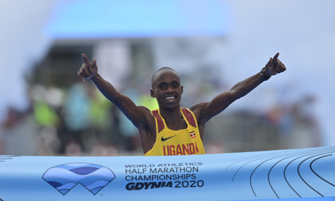 Uganda's Jacob Kiplimo wins World Half Marathon Uganda's Jacob Kiplimo wins World Half Marathon