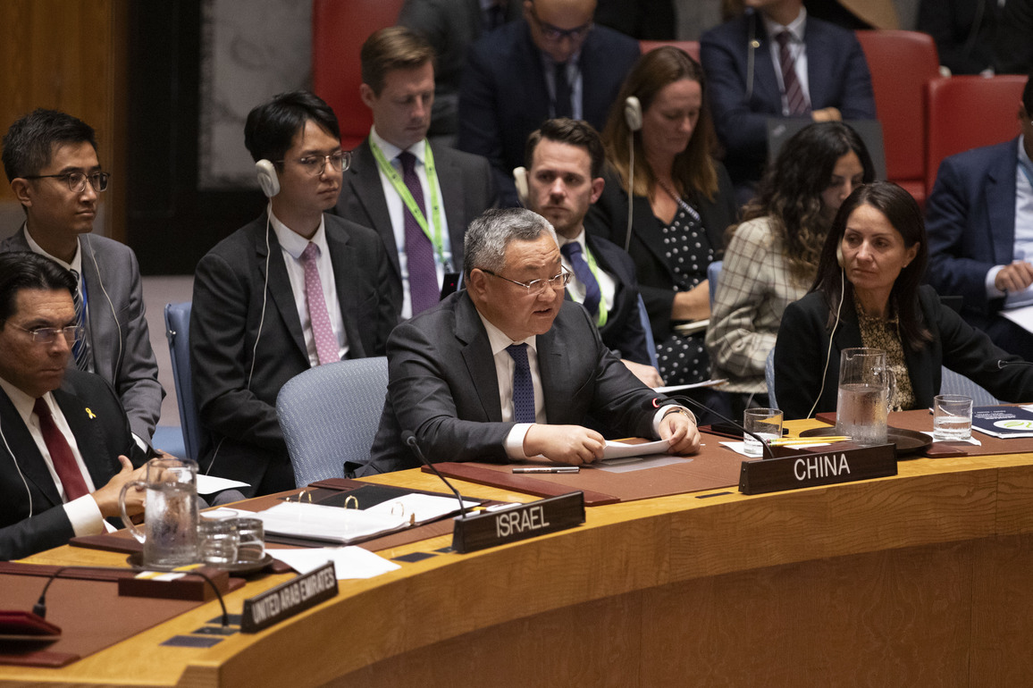 UN-SECURITY COUNCIL-EMERGENCY MEETING-CHINESE ENVOY-ISRAELI ATTACK-QATAR