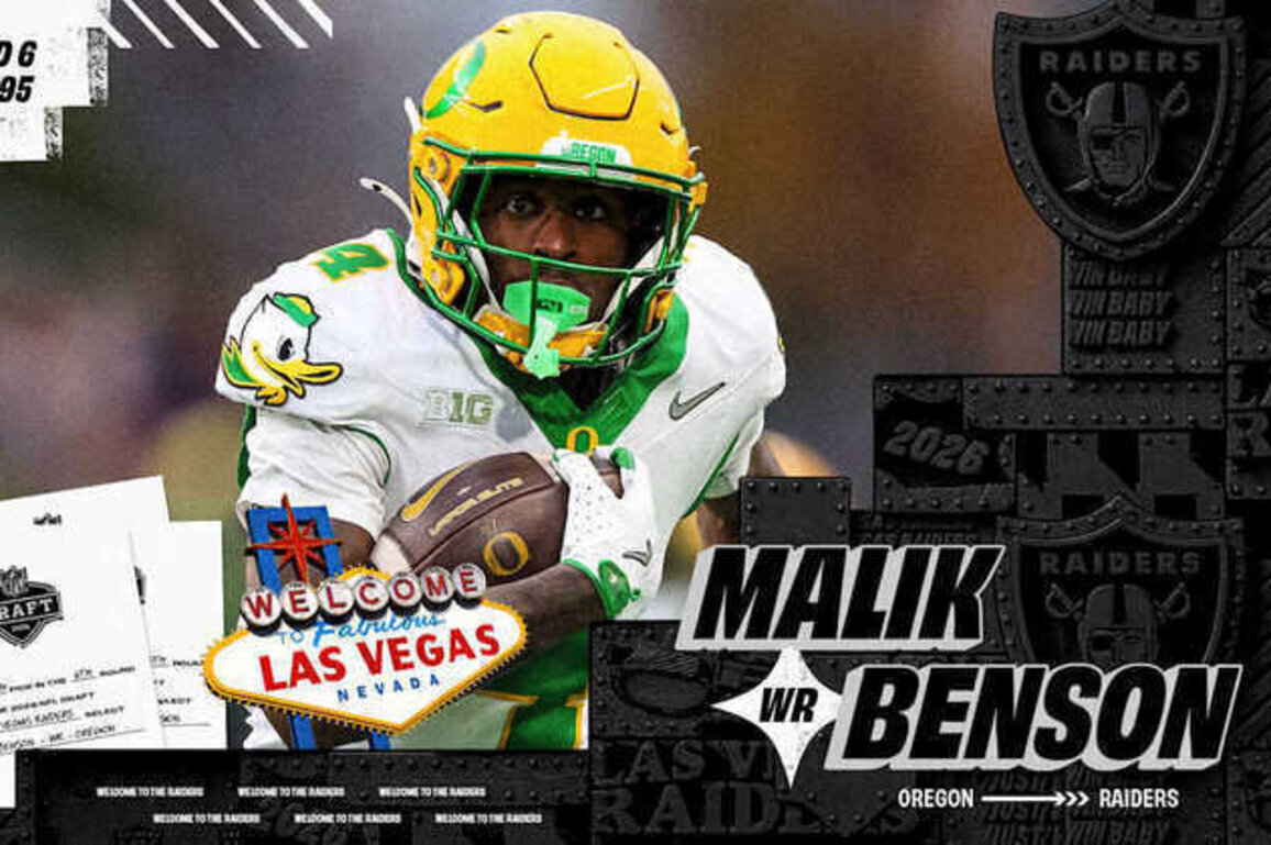 Raiders select WR Malik Benson with the No. 195 overall pick