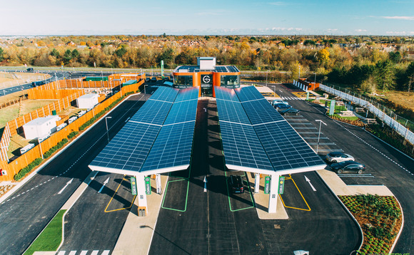 GRIDSERVE opened the UK's first electric forecourt in Essex last year. CREDIT: GRIDSERVE
