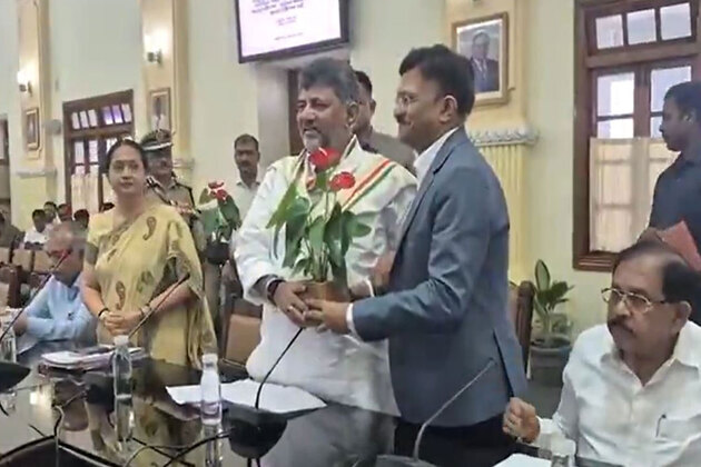 Karnataka CM DK Shivakumar holds first official cabinet meeting at Vidhana Soudha in Bengaluru