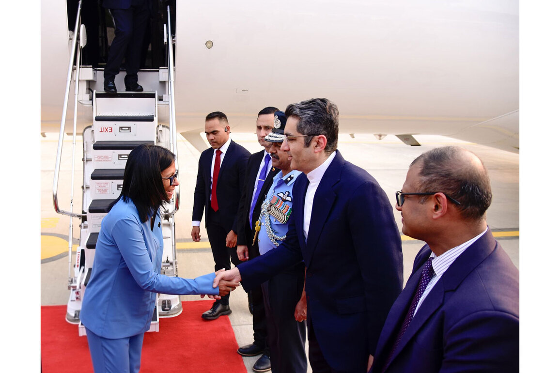 Venezuela's acting President Rodriguez arrives in India for working visit aimed at further deepening ties