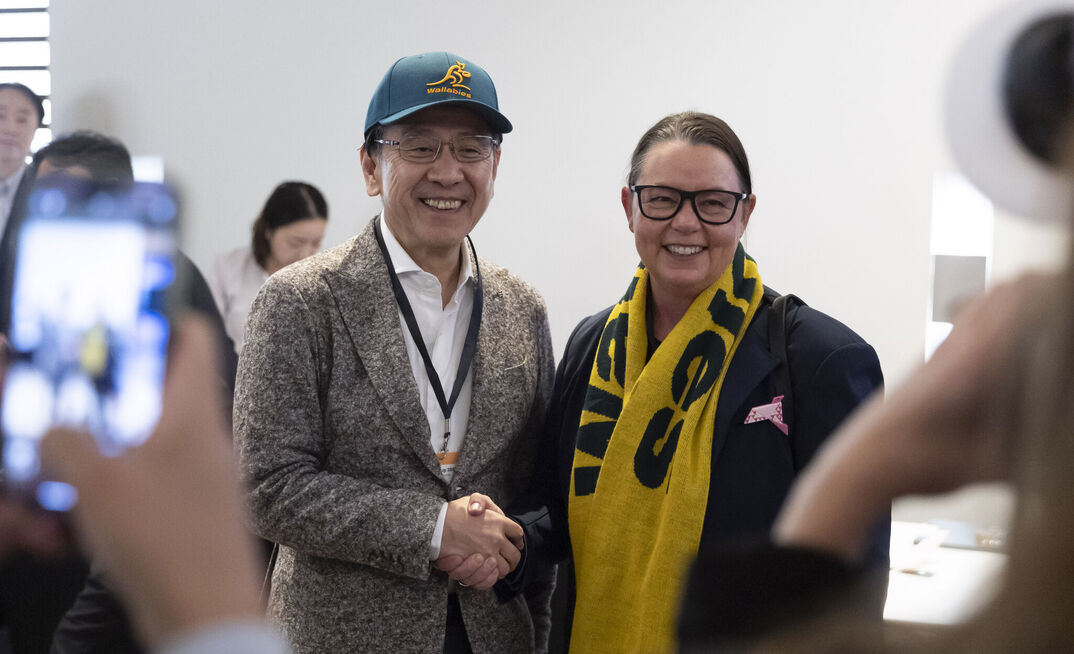 Madeleine King at a Bledisloe Cup function hosted by the Australia Japan Business Co-operation Committee