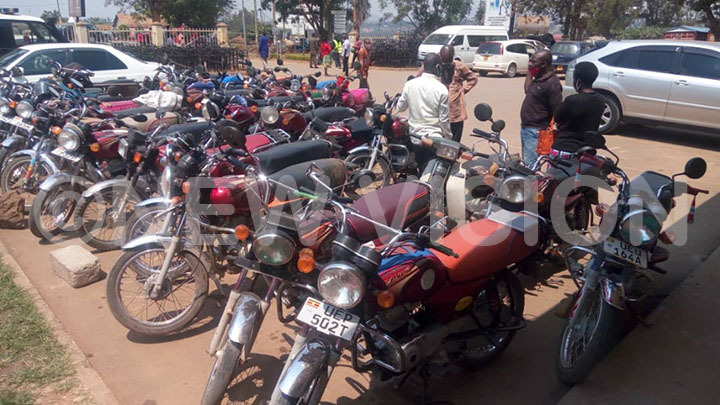  Some of the boda bodas that were impounded