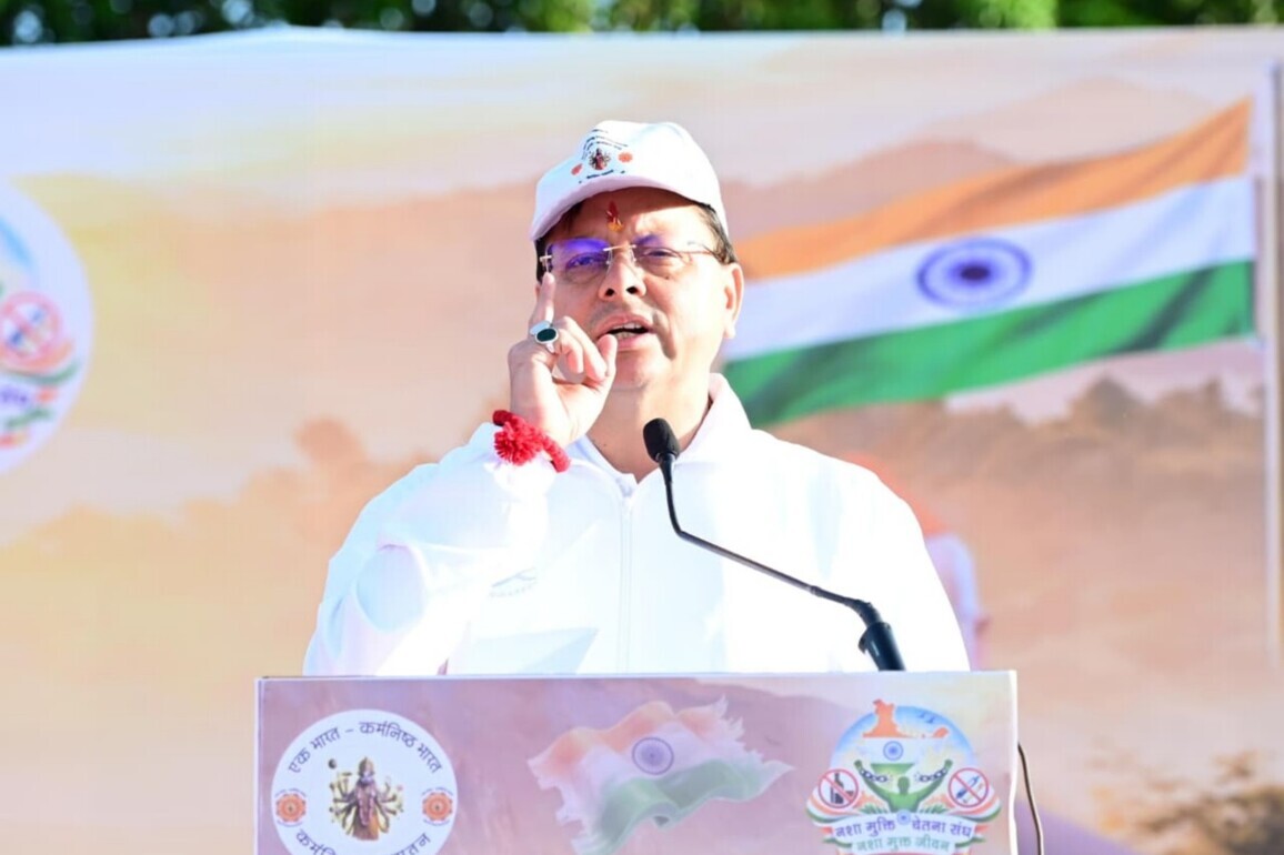 CM Pushkar Singh Dhami flags off awareness run in Haldwani, says 'Uttarakhand youth saying no to drugs'
