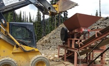  Loading ore into the crusher at the Thor pilot plant