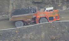 The first bulk mining ore being hauled to be stockpiled at Kanmantoo.