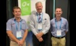  Jake Olver and Paul Christian, O'Connors, with outgoing VFF Grains president Ross Johns (centre).