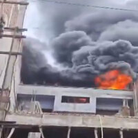 Massive fire breaks out in plastic factory in Narela Industrial Area in Delhi