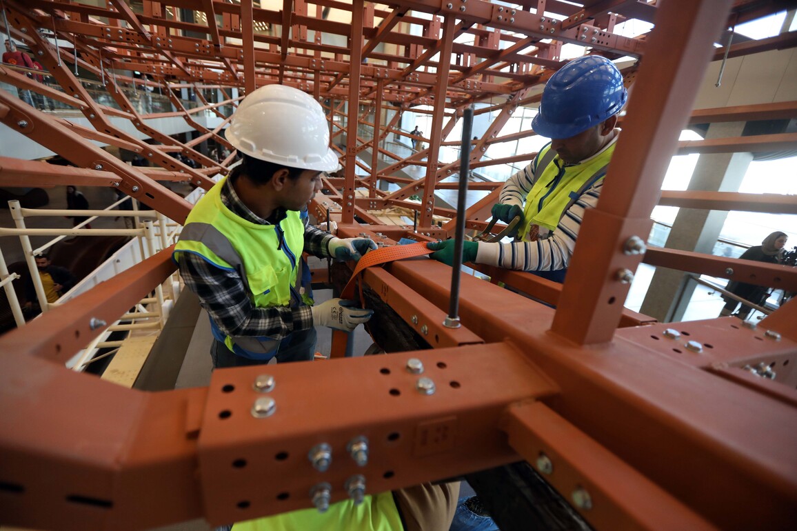 EGYPT-CAIRO-GRAND EGYPTIAN MUSEUM-KHUFU'S SECOND SOLAR BOAT