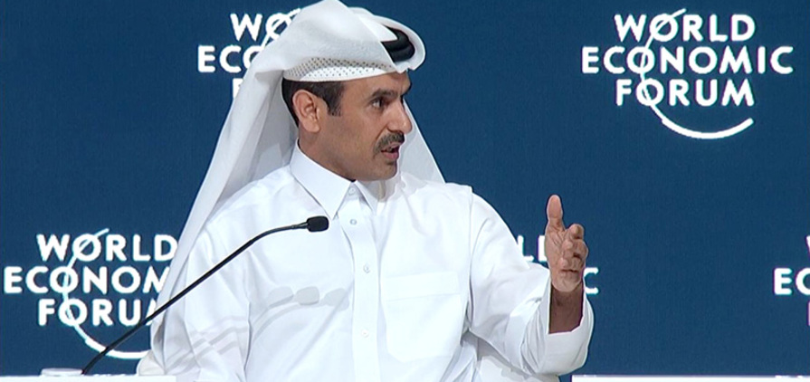QatarEnergy CEO Saad Sherida Al-Kaabi at the World Economic Forum. Credit: QatarEnergy