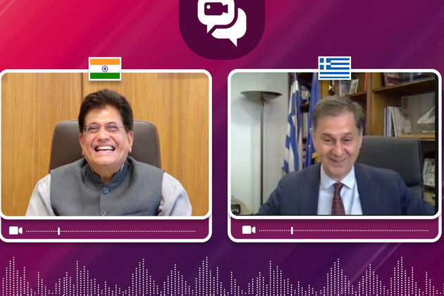 Piyush Goyal interacts with Greece Deputy Minister of Foreign Affairs to discuss deepening cooperation between the two nations