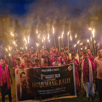 TIPRA Motha Party held massive Homchang Rally in Agartala demanding immediate conduct of long-pending VC elections