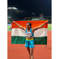 A memorable debut for sprinter Nipam, wins 100m bronze in Hong Kong